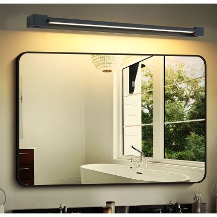 Brilagi - AQUA LINE LED Bathroom Mirror Light, 24W, 230V, 90 cm, IP44, Black, CRI 90