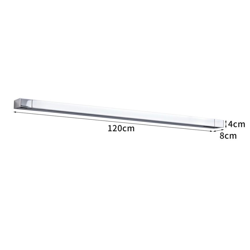 BRILAGI - AQUA LINE LED Bathroom Mirror Light LED/36W/230V 120 cm IP44 Polished Chrome CRI 90
