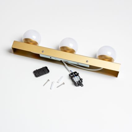 Brilagi - HOLLYWOOD LED Bathroom Mirror Light 3xLED/3W/230V 39 cm IP44 Gold