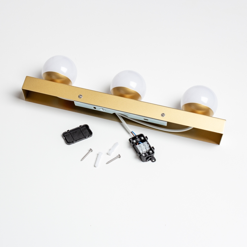 Brilagi - HOLLYWOOD LED Bathroom Mirror Light 3xLED/3W/230V 39 cm IP44 Gold