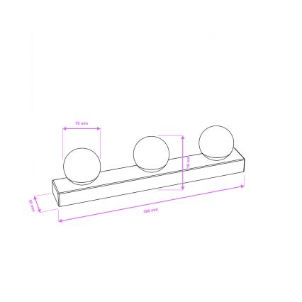 Brilagi - HOLLYWOOD LED Bathroom Mirror Light 3xLED/3W/230V 39 cm IP44 Gold