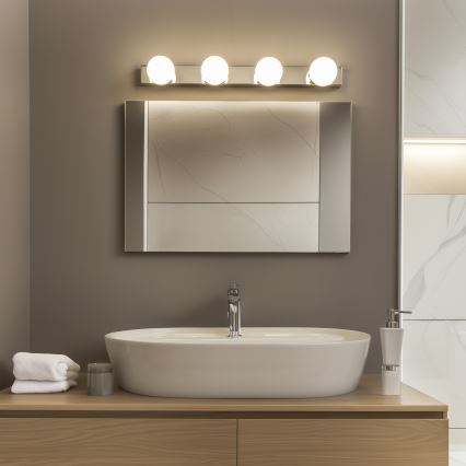 Brilagi - LED Bathroom Mirror Light HOLLYWOOD 4xLED/3W/230V 53 cm IP44 Polished Chrome