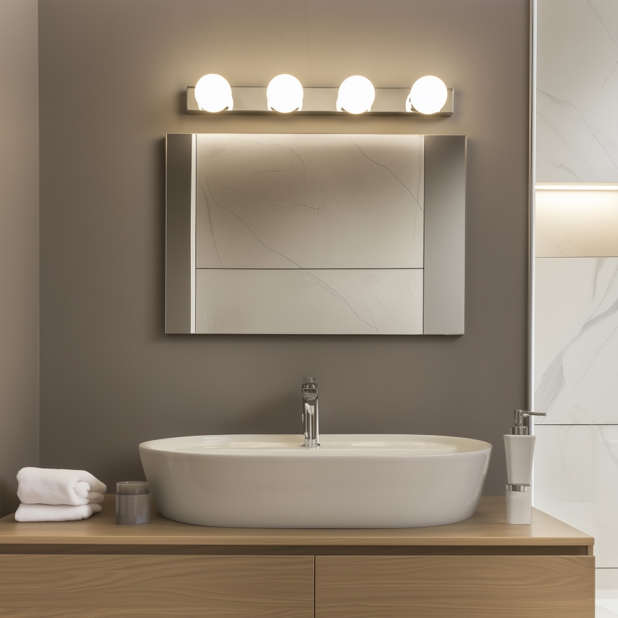 Brilagi - LED Bathroom Mirror Light HOLLYWOOD 4xLED/3W/230V 53 cm IP44 Polished Chrome