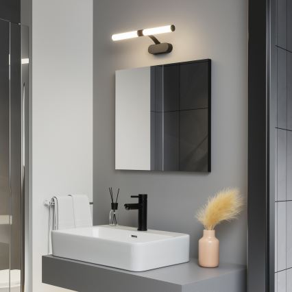 Brilagi - TUBEO 2-in-1 LED Bathroom Mirror Light, 6 W/230 V, 40 cm, IP44, Black