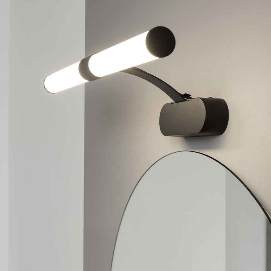Brilagi - TUBEO 2-in-1 LED Bathroom Mirror Light, 6 W/230 V, 40 cm, IP44, Black