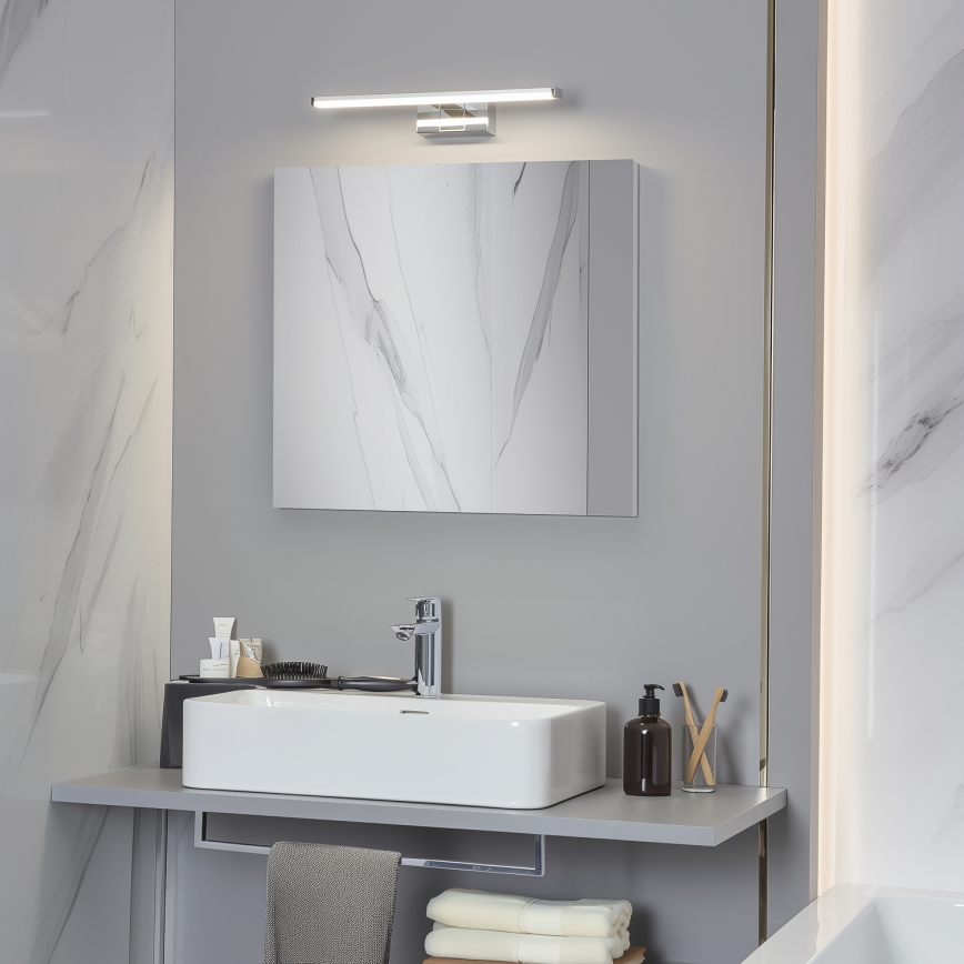 Brilagi - VESTRA 3-in-1 LED Bathroom Mirror Light LED/8W/230V, 40 cm, IP44, Polished Chrome