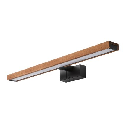 Brilagi - WOODY MIRROR 3-in-1 LED Bathroom Mirror Light LED/12W/230V 60 cm IP44 Black/Cherry Oak