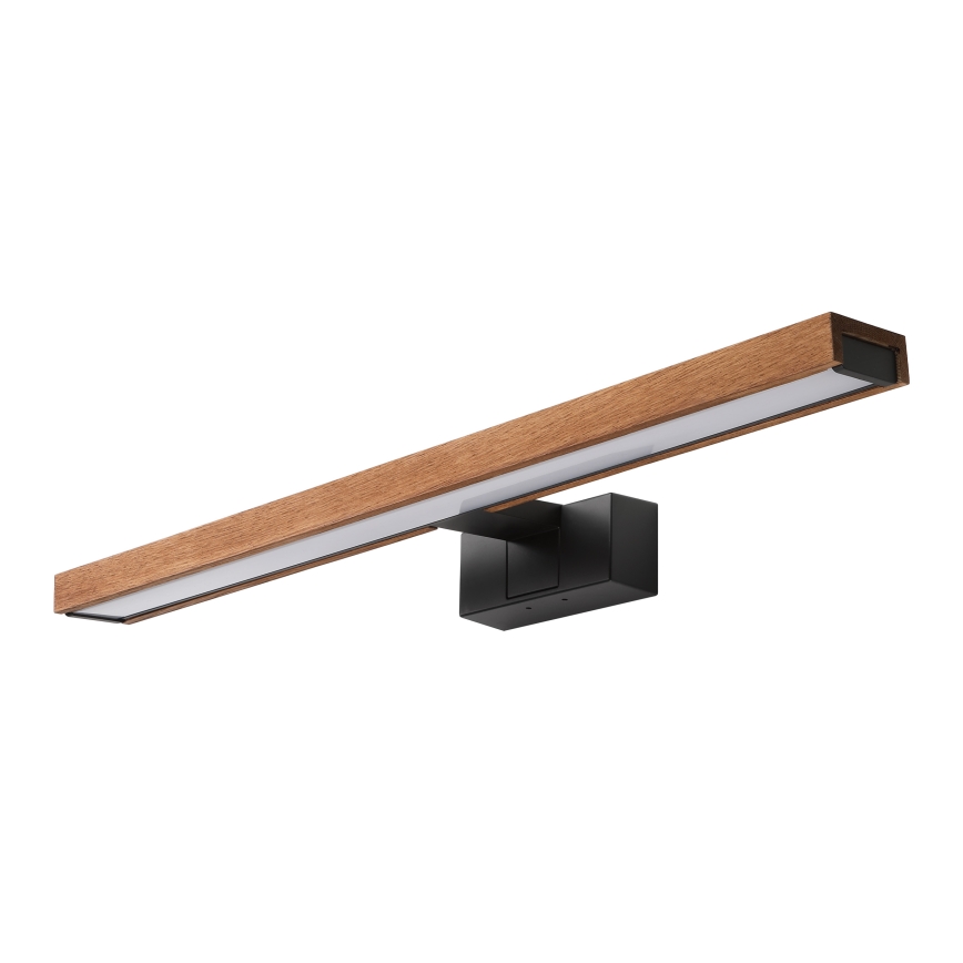 Brilagi - WOODY MIRROR 3-in-1 LED Bathroom Mirror Light LED/12W/230V 60 cm IP44 Black/Cherry Oak
