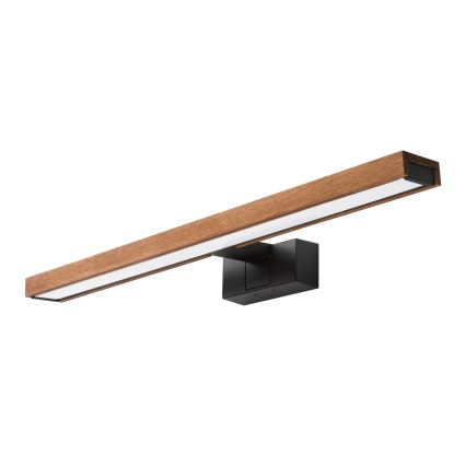 Brilagi - WOODY MIRROR 3-in-1 LED Bathroom Mirror Light LED/12W/230V 60 cm IP44 Black/Cherry Oak