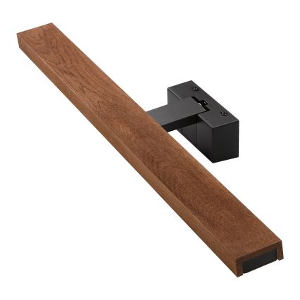Brilagi - WOODY MIRROR 3-in-1 LED Bathroom Mirror Light LED/12W/230V 60 cm IP44 Black/Cherry Oak