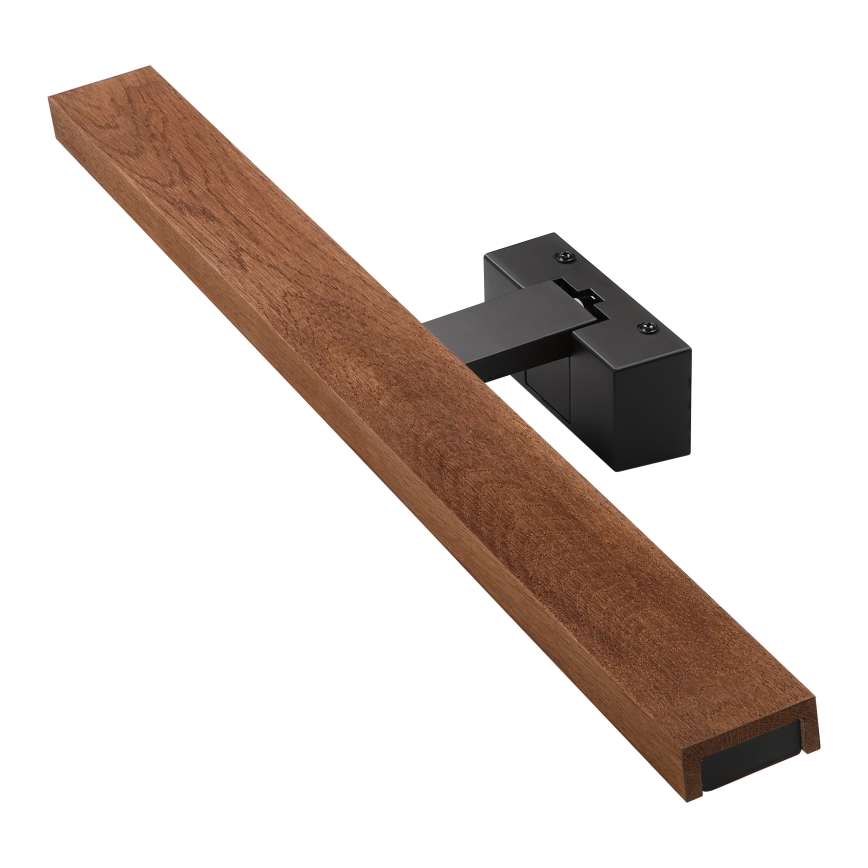 Brilagi - WOODY MIRROR 3-in-1 LED Bathroom Mirror Light LED/12W/230V 60 cm IP44 Black/Cherry Oak