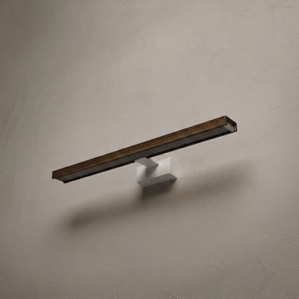 Brilagi - LED bathroom mirror light WOODY MIRROR 3-in-1 LED/12W/230V 60 cm IP44 white/oak walnut