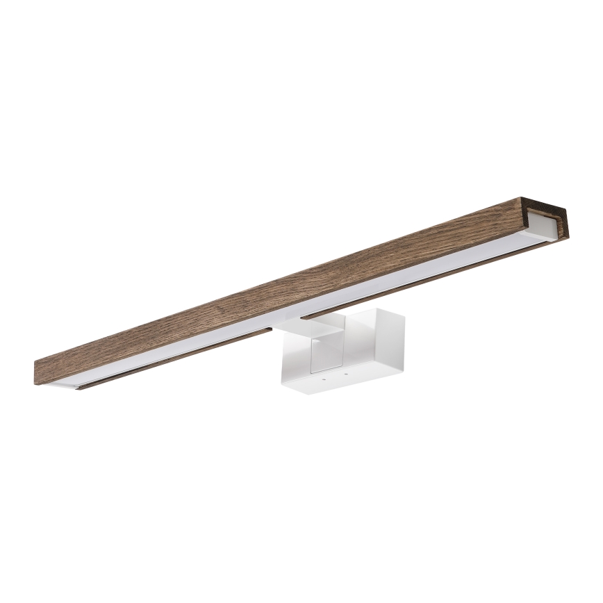Brilagi - LED bathroom mirror light WOODY MIRROR 3-in-1 LED/12W/230V 60 cm IP44 white/oak walnut
