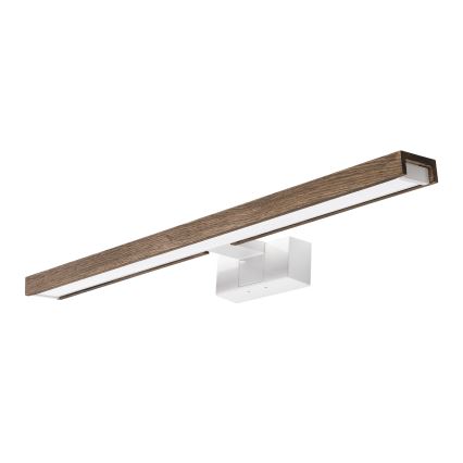 Brilagi - LED bathroom mirror light WOODY MIRROR 3-in-1 LED/12W/230V 60 cm IP44 white/oak walnut