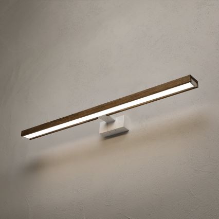 Brilagi - LED Bathroom Mirror Light WOODY MIRROR 3-in-1 LED/15W/230V 80 cm IP44 white/oak walnut
