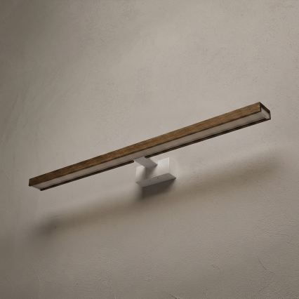 Brilagi - LED Bathroom Mirror Light WOODY MIRROR 3-in-1 LED/15W/230V 80 cm IP44 white/oak walnut
