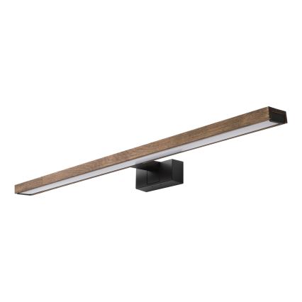 Brilagi - WOODY MIRROR 3-in-1 LED Bathroom Mirror Light LED/15W/230V 80 cm IP44 black/oak-walnut