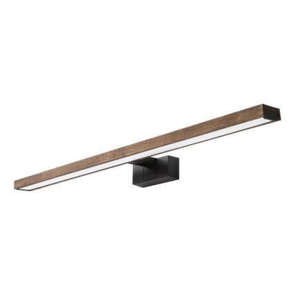 Brilagi - WOODY MIRROR 3-in-1 LED Bathroom Mirror Light LED/15W/230V 80 cm IP44 black/oak-walnut