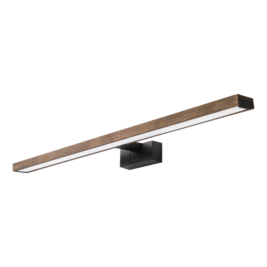 Brilagi - WOODY MIRROR 3-in-1 LED Bathroom Mirror Light LED/15W/230V 80 cm IP44 black/oak-walnut