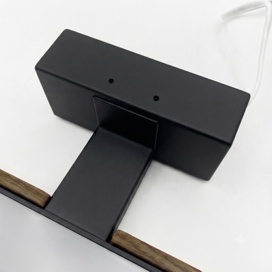 Brilagi - WOODY MIRROR 3-in-1 LED Bathroom Mirror Light LED/15W/230V 80 cm IP44 black/oak-walnut