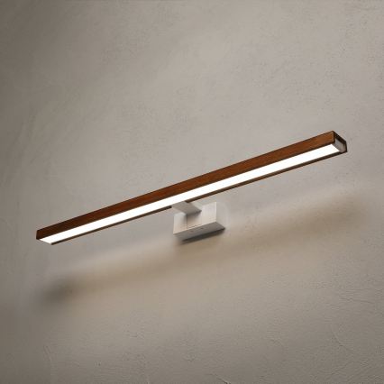 Brilagi - WOODY MIRROR 3-in-1 LED Bathroom Mirror Light LED/15W/230V 80 cm IP44 White/Oak Cherry