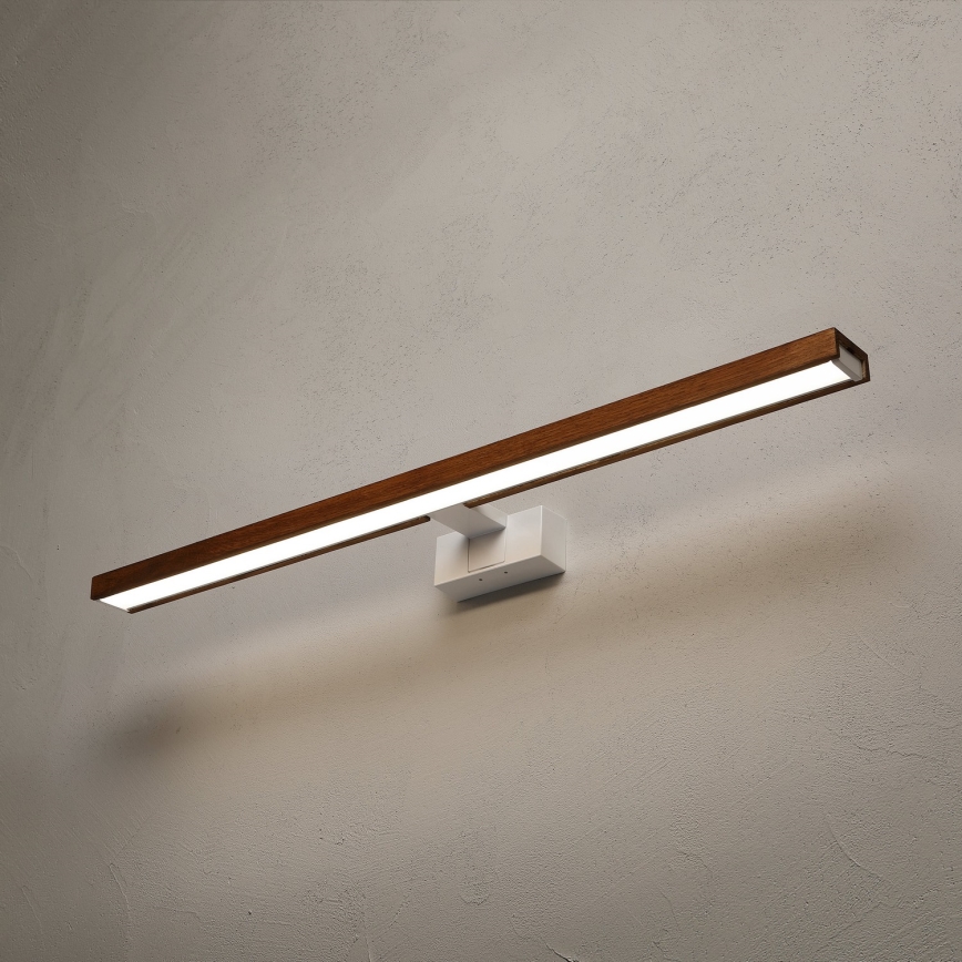 Brilagi - WOODY MIRROR 3-in-1 LED Bathroom Mirror Light LED/15W/230V 80 cm IP44 White/Oak Cherry