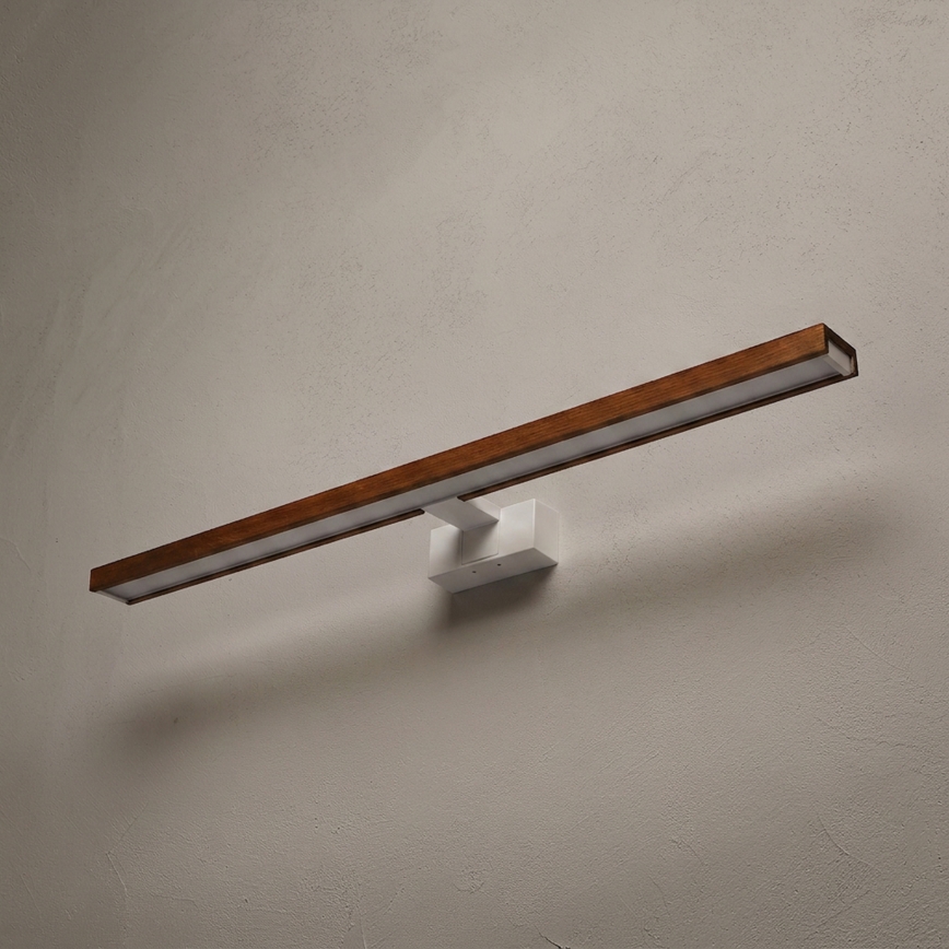 Brilagi - WOODY MIRROR 3-in-1 LED Bathroom Mirror Light LED/15W/230V 80 cm IP44 White/Oak Cherry