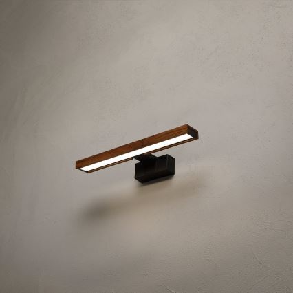 Brilagi - WOODY MIRROR 3-in-1 LED Bathroom Mirror Light LED/8W/230V 40 cm IP44 Black/Oak