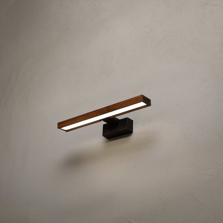 Brilagi - WOODY MIRROR 3-in-1 LED Bathroom Mirror Light LED/8W/230V 40 cm IP44 Black/Oak