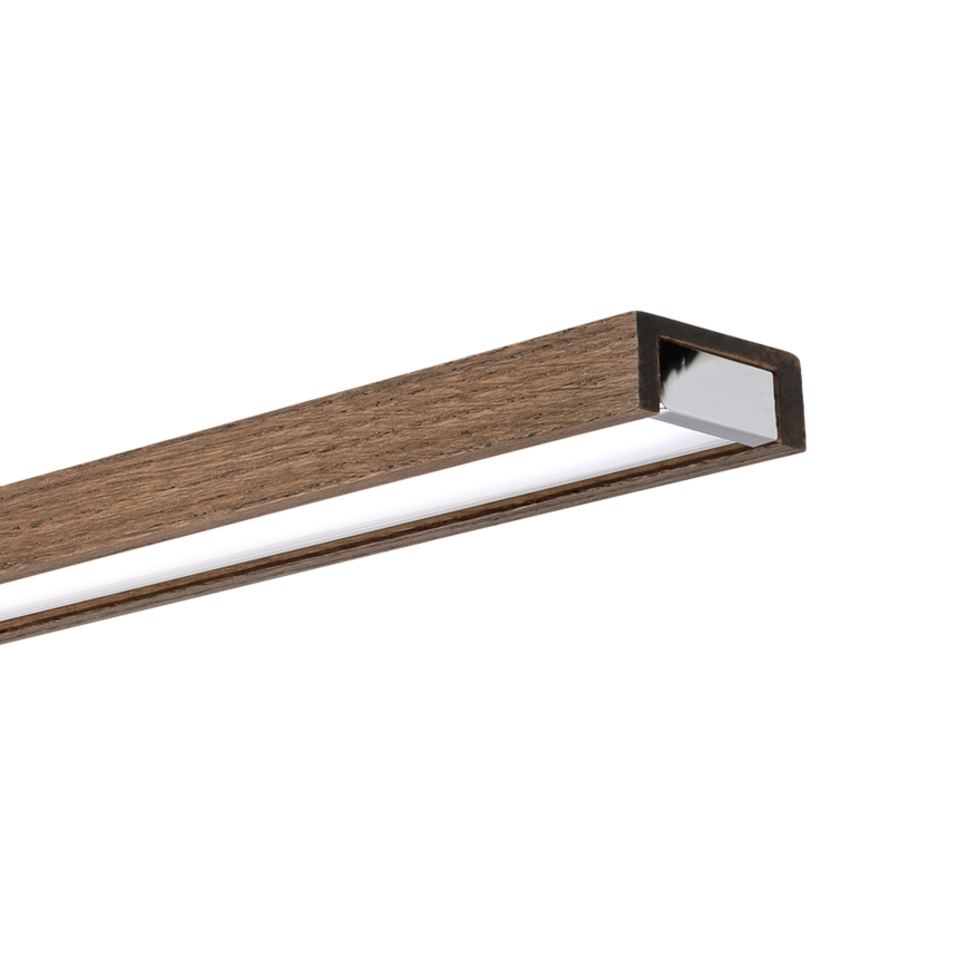 BRILAGI - Bathroom mirror light WOODY MIRROR 3v1 LED/15W/230V 80 cm IP44 polished chrome/oak walnut