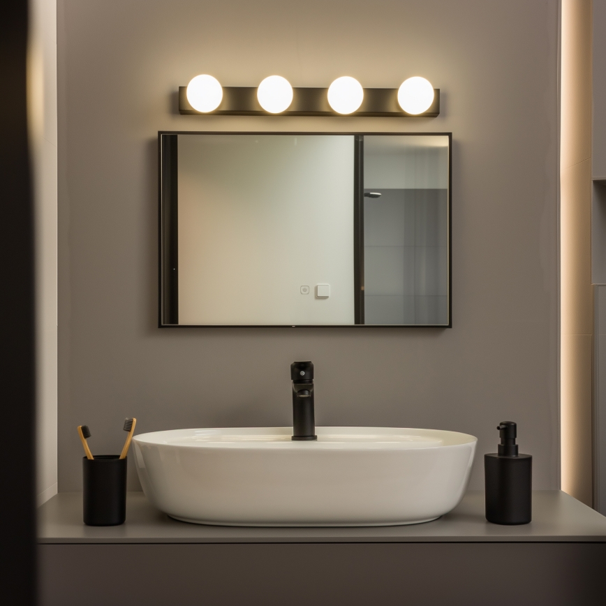 Brilagi - HOLLYWOOD LED Bathroom Mirror Light 4xLED/3W/230V 53 cm IP44 Black