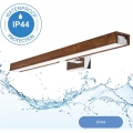 Brilagi - LED Bathroom mirror lighting WOODY MIRROR LED/12W/230V 60 cm IP44 oak cherry/shiny chrome