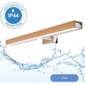 Brilagi - LED Bathroom mirror lighting WOODY MIRROR LED/12W/230V 60 cm IP44 oak/shiny chrome