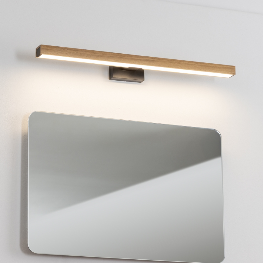 Brilagi - LED Bathroom mirror lighting WOODY MIRROR LED/12W/230V 60 cm IP44 oak/black