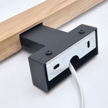Brilagi - LED Bathroom mirror lighting WOODY MIRROR LED/12W/230V 60 cm IP44 oak/black
