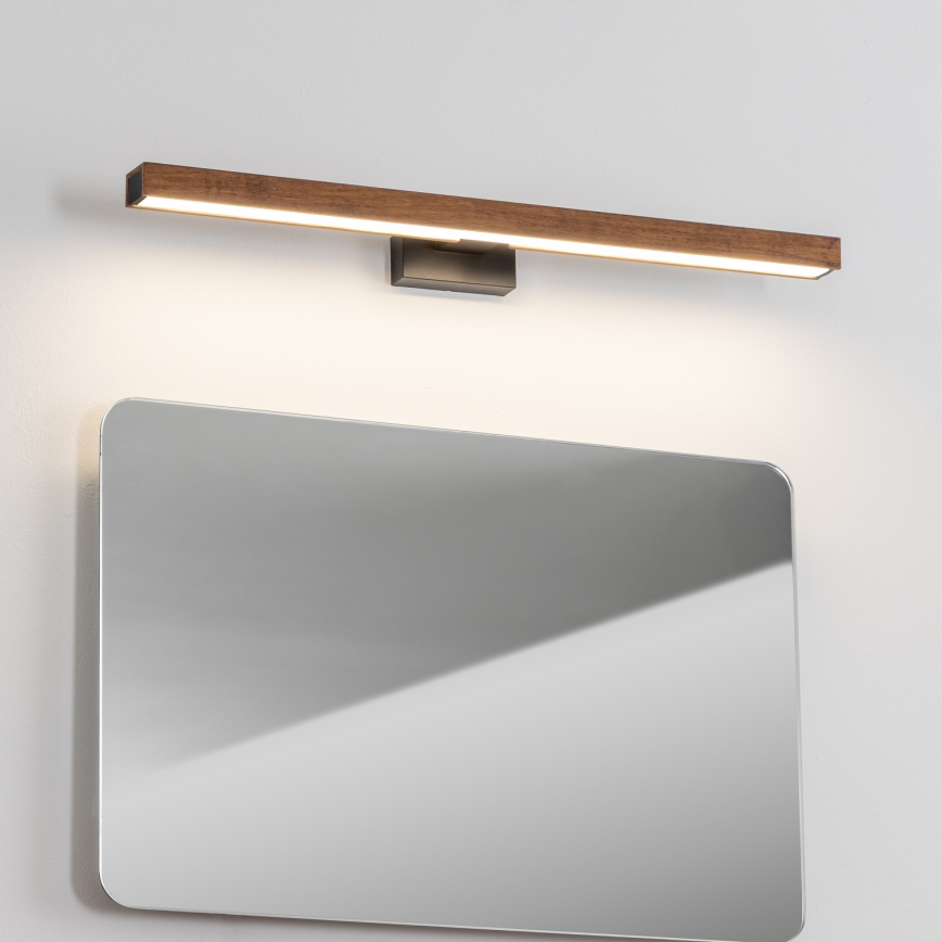 Brilagi - LED Bathroom mirror lighting WOODY MIRROR LED/12W/230V 60 cm IP44 oak cherry/black