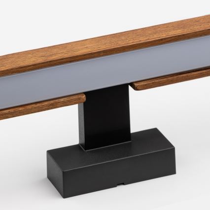Brilagi - LED Bathroom mirror lighting WOODY MIRROR LED/12W/230V 60 cm IP44 oak cherry/black