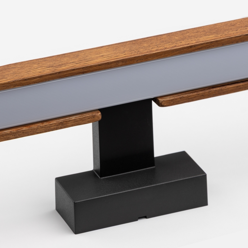 Brilagi - LED Bathroom mirror lighting WOODY MIRROR LED/12W/230V 60 cm IP44 oak cherry/black