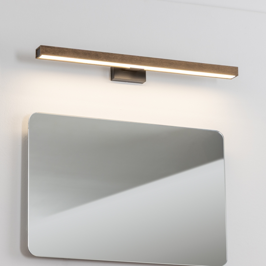 Brilagi - LED Bathroom mirror lighting WOODY MIRROR LED/12W/230V 60 cm IP44 oak walnut/black