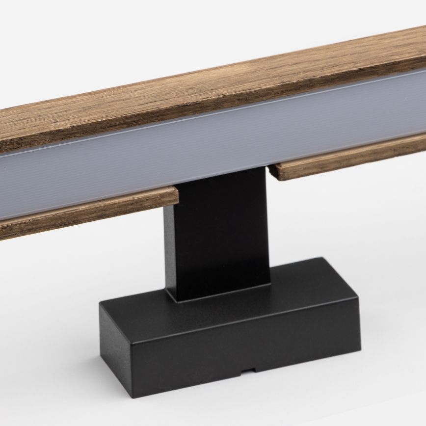 Brilagi - LED Bathroom mirror lighting WOODY MIRROR LED/12W/230V 60 cm IP44 oak walnut/black