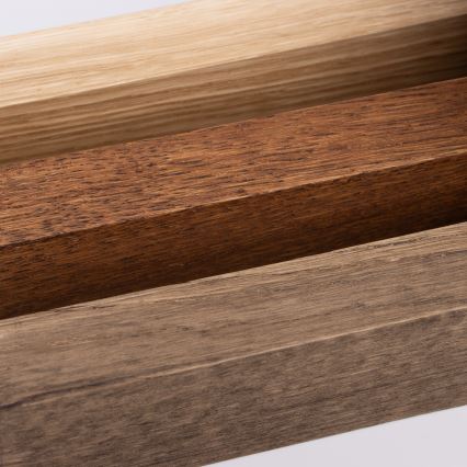 Brilagi - LED Bathroom mirror lighting WOODY MIRROR LED/12W/230V 60 cm IP44 oak walnut/black
