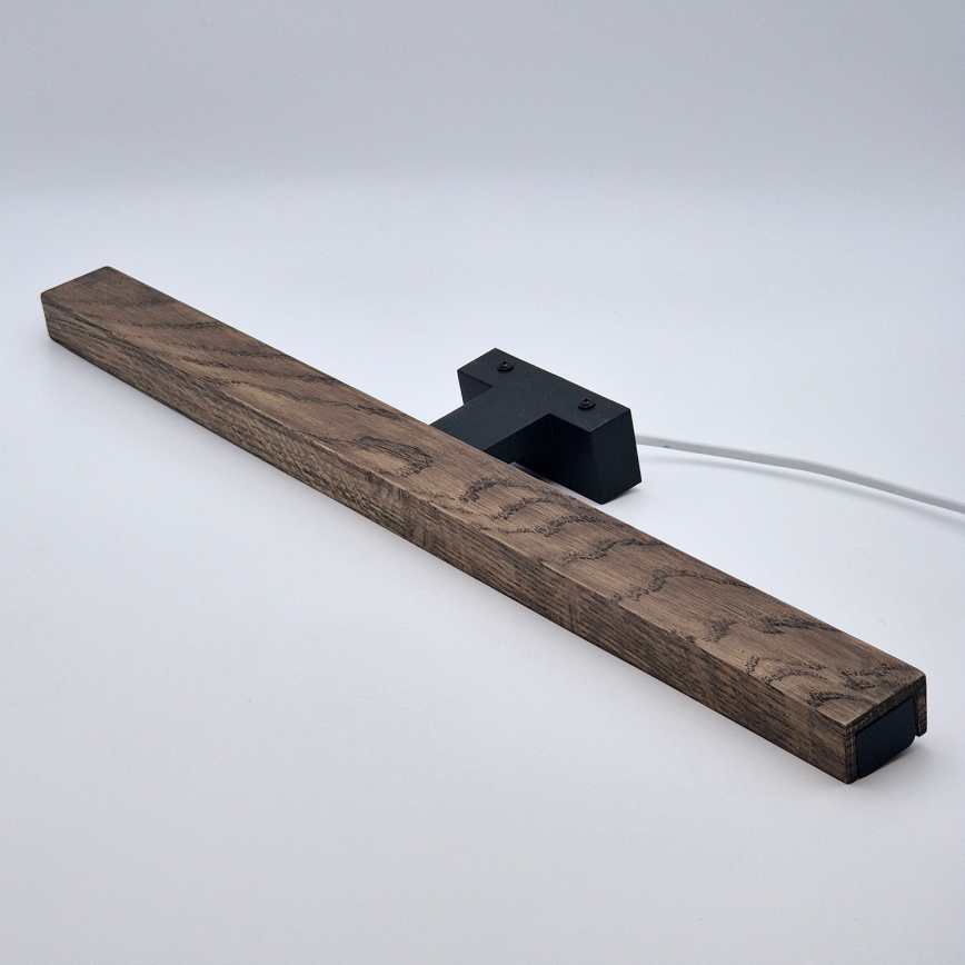 Brilagi - LED Bathroom mirror lighting WOODY MIRROR LED/12W/230V 60 cm IP44 oak walnut/black