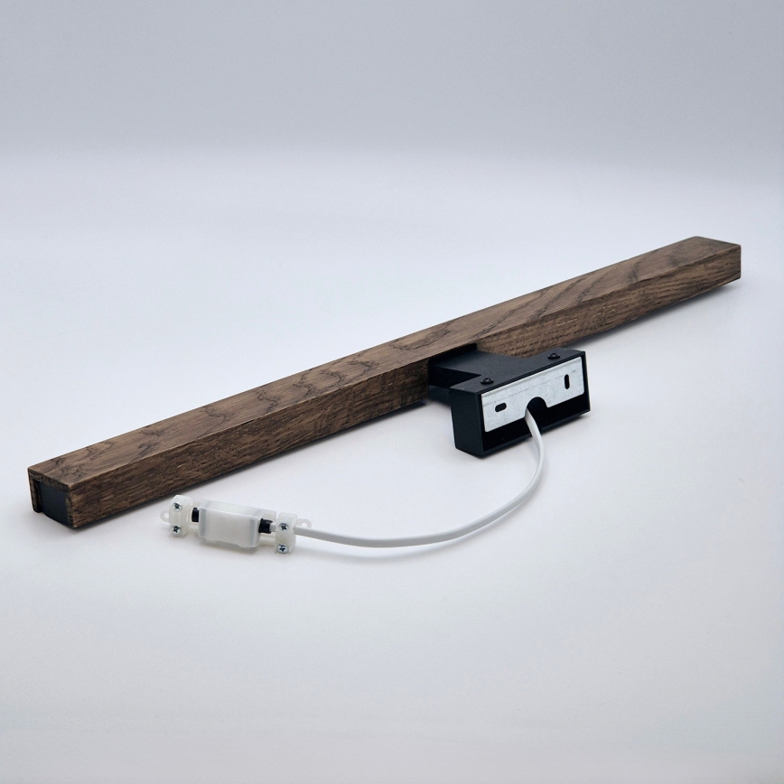 Brilagi - LED Bathroom mirror lighting WOODY MIRROR LED/12W/230V 60 cm IP44 oak walnut/black