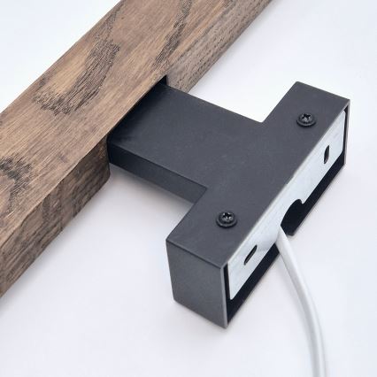 Brilagi - LED Bathroom mirror lighting WOODY MIRROR LED/12W/230V 60 cm IP44 oak walnut/black