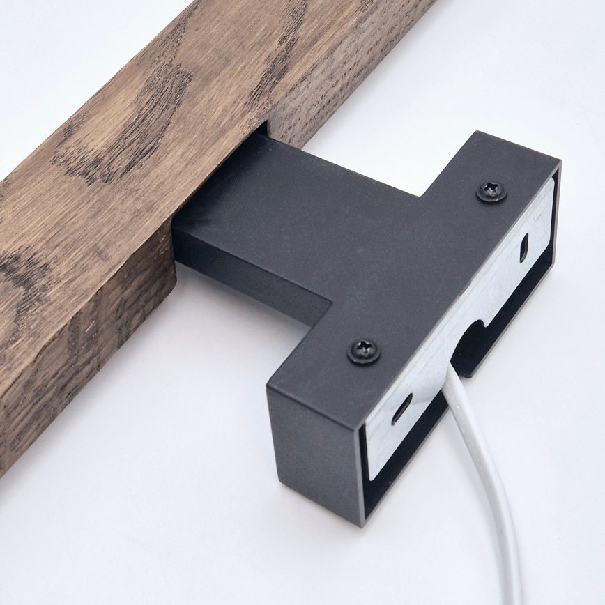 Brilagi - LED Bathroom mirror lighting WOODY MIRROR LED/12W/230V 60 cm IP44 oak walnut/black