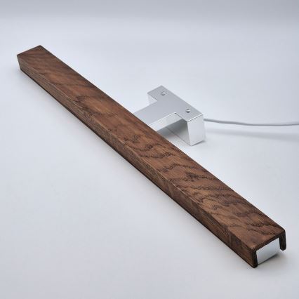Brilagi - LED Bathroom mirror lighting WOODY MIRROR LED/12W/230V 60 cm IP44 oak cherry/shiny chrome