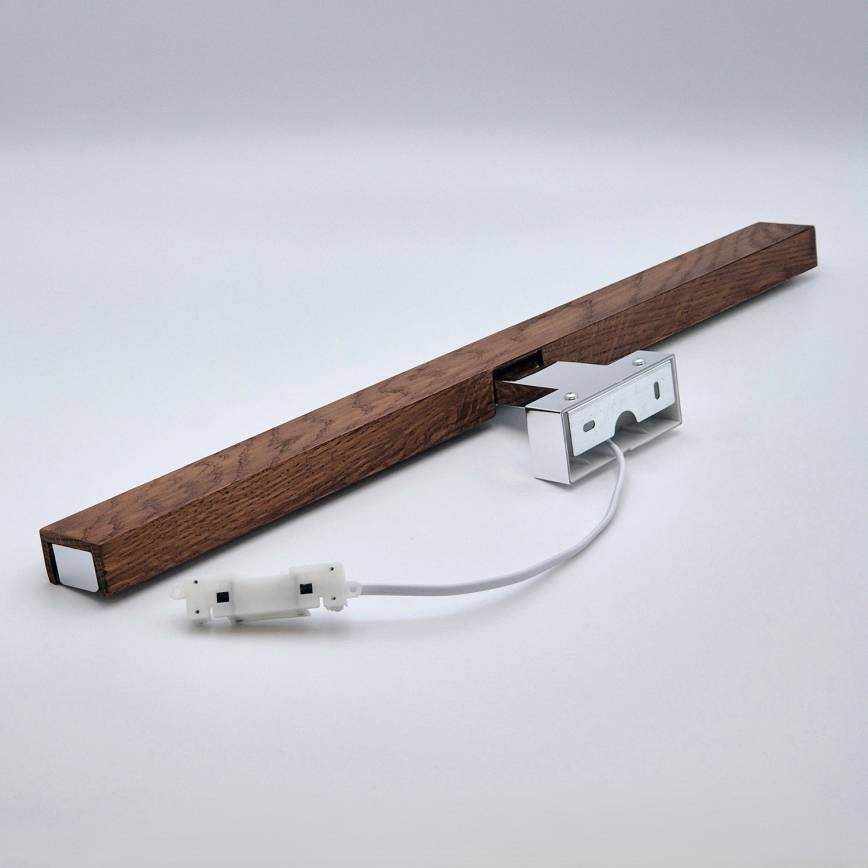 Brilagi - LED Bathroom mirror lighting WOODY MIRROR LED/12W/230V 60 cm IP44 oak cherry/shiny chrome