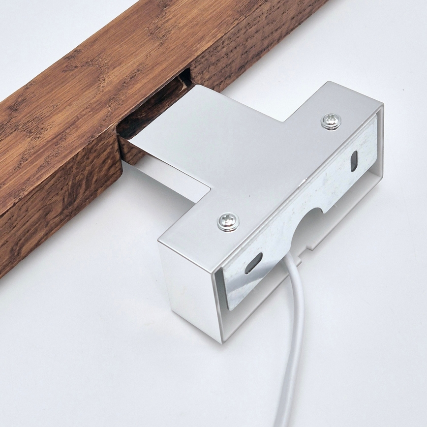 Brilagi - LED Bathroom mirror lighting WOODY MIRROR LED/12W/230V 60 cm IP44 oak cherry/shiny chrome