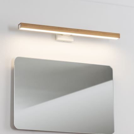 Brilagi - LED Bathroom mirror lighting WOODY MIRROR LED/12W/230V 60 cm IP44 oak/white