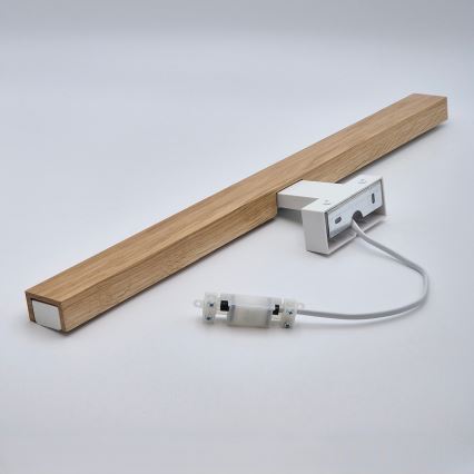 Brilagi - LED Bathroom mirror lighting WOODY MIRROR LED/12W/230V 60 cm IP44 oak/white